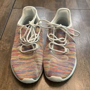 Girls size 1 Adidas Ultraboost with Ortholite shoes